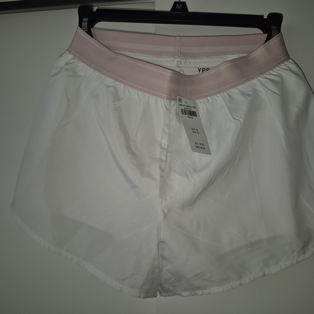 Women's Pink and White Sleep Shorts
